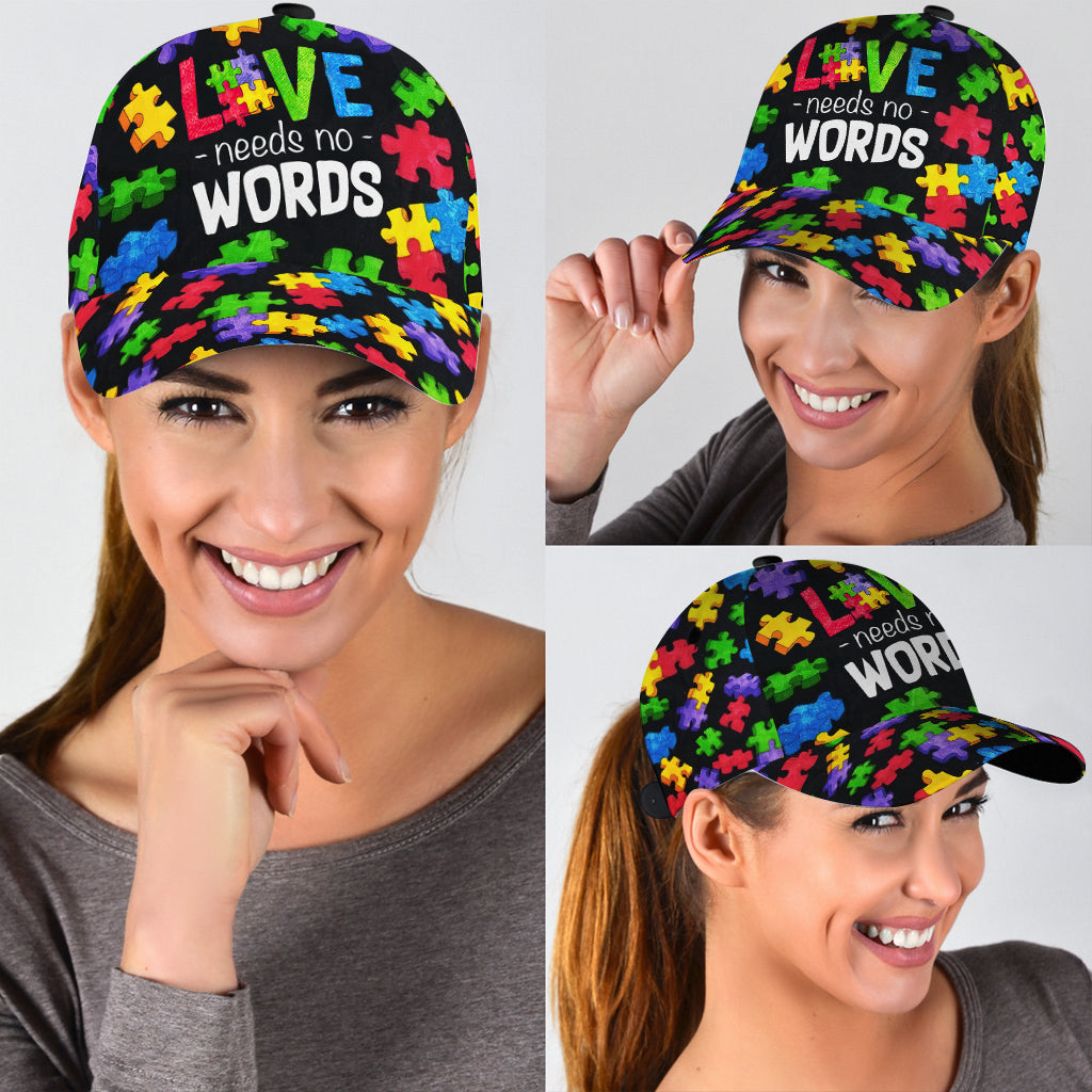 Love Needs No Words - Autism Awareness Cap Hat CO0155