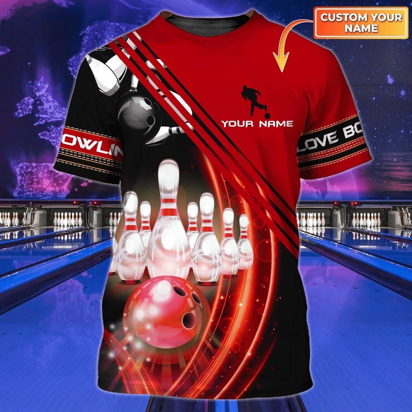 Custom Bowling Shirt Men Women Colorful 3D Bowling Team Uniform Gift To Bowling Player TO1921