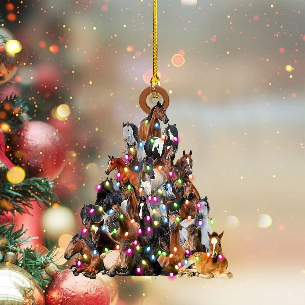Horse Ornaments Farmhouse Christmas Tree Ornaments Holiday Decorations Horse Lovers Gifts OO1685