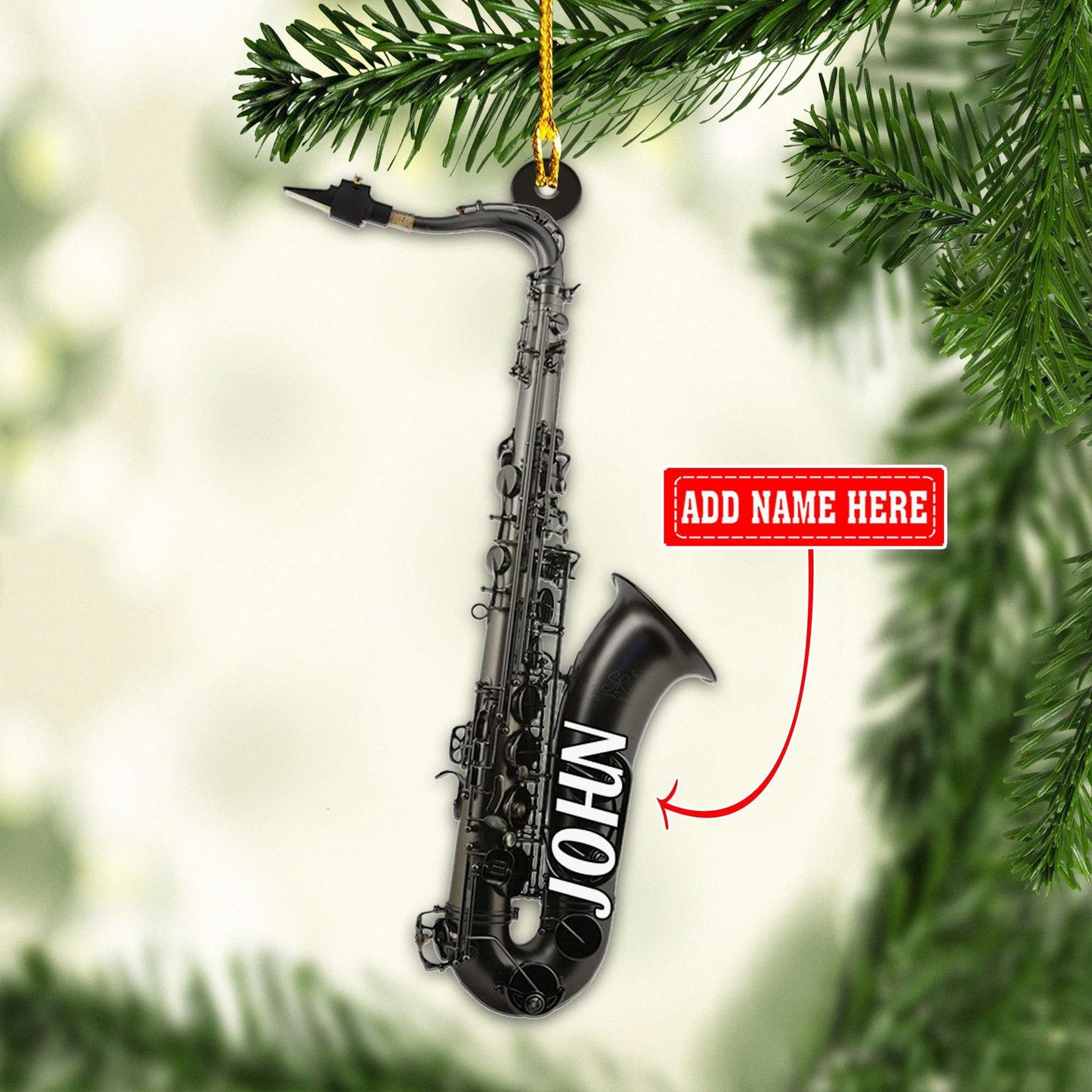 Personalized Saxophone Multi Color Shaped Acrylic Ornaments, Christmas Gift for Saxophone Lovers SO1183