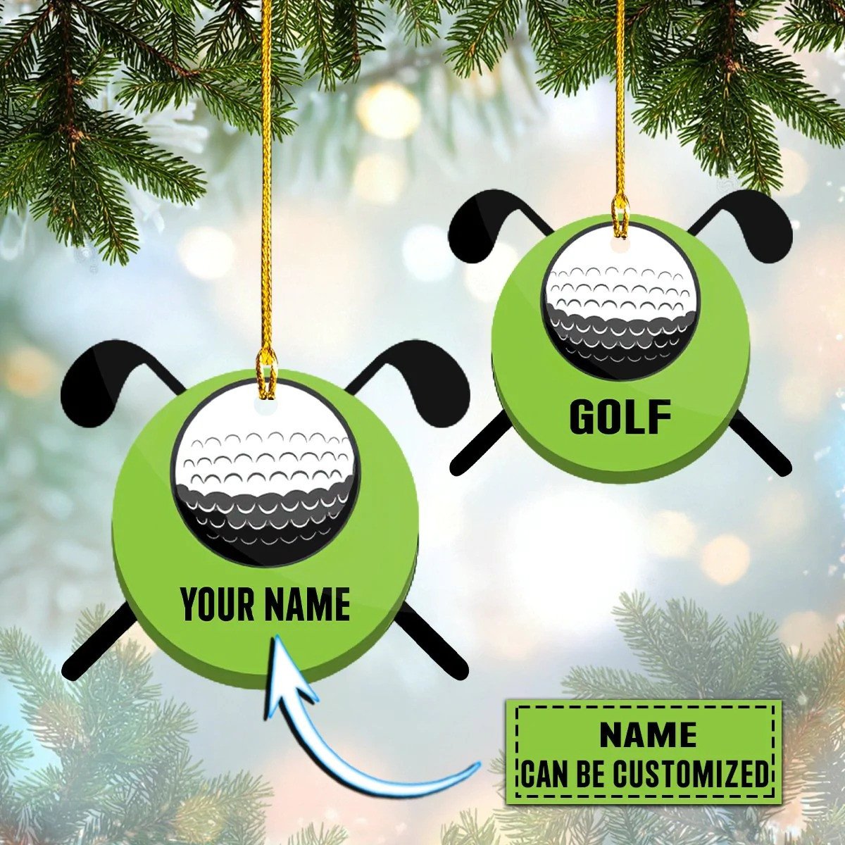 Golf Ornament Golf Xmas Tree Ornaments Decorating For Christmas 2024 OO1797