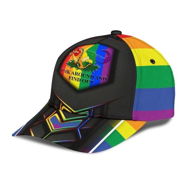 Lesbian classic cap, I Find Happiness In Rainbow Lgbt Printing Baseball Cap Hat CO0301