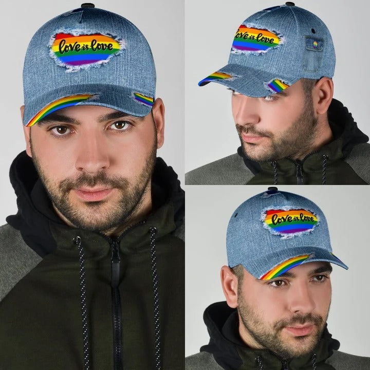 3D All Over Printing Baseball Cap Hat, Lgbt Pride Together We Rise, Gay Pride Accessories CO0228