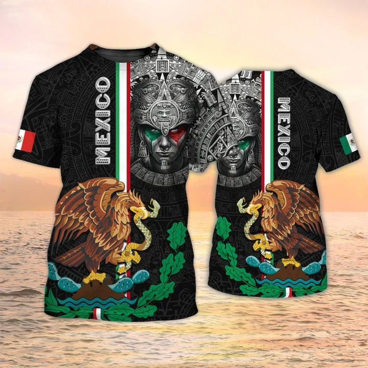 Aztec Shirt 3D All Over Print Mexico Tee Shirt Aztec Pattern, Gift For Aztec Lover TO2627