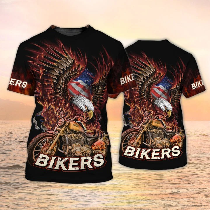 Bikers Tshirt American Eagle Motocycle Gifts For Men TO2540