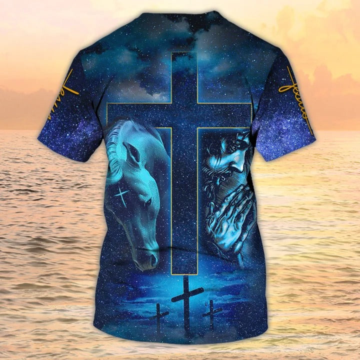 3D Print Jesus Tshirt, Horse Shirts, Jesus Is My Savior Shirt Men Women TO2286