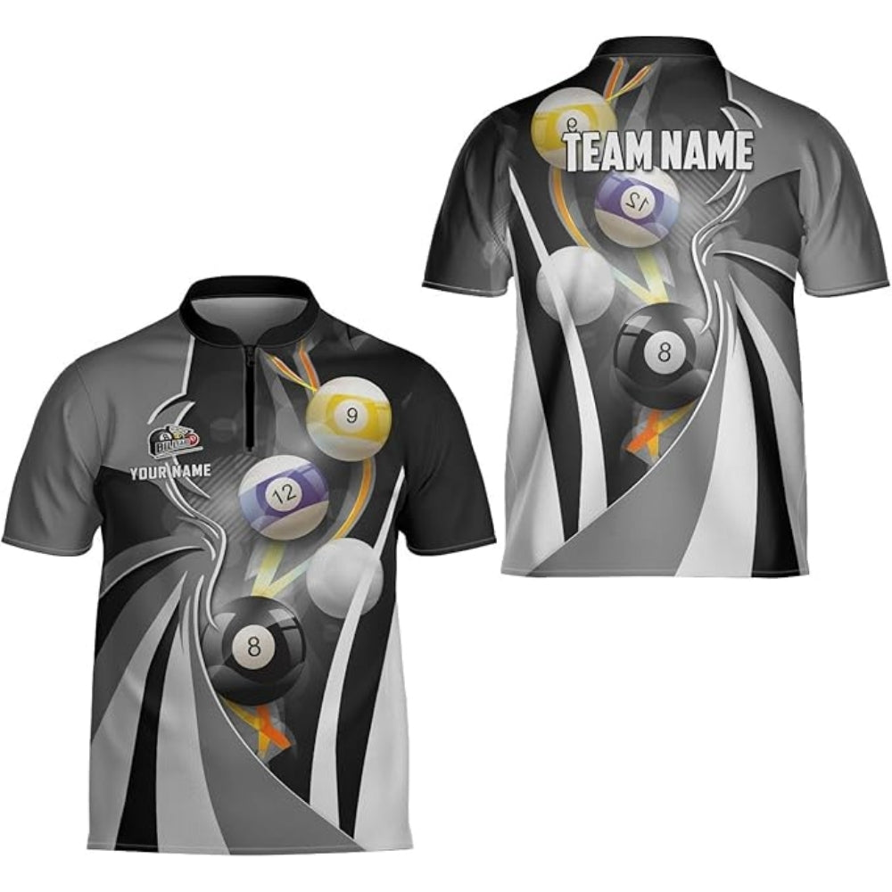 Custom Green White Billiard Team Jersey For Men, Custom Billiard Shirts BIZ0173