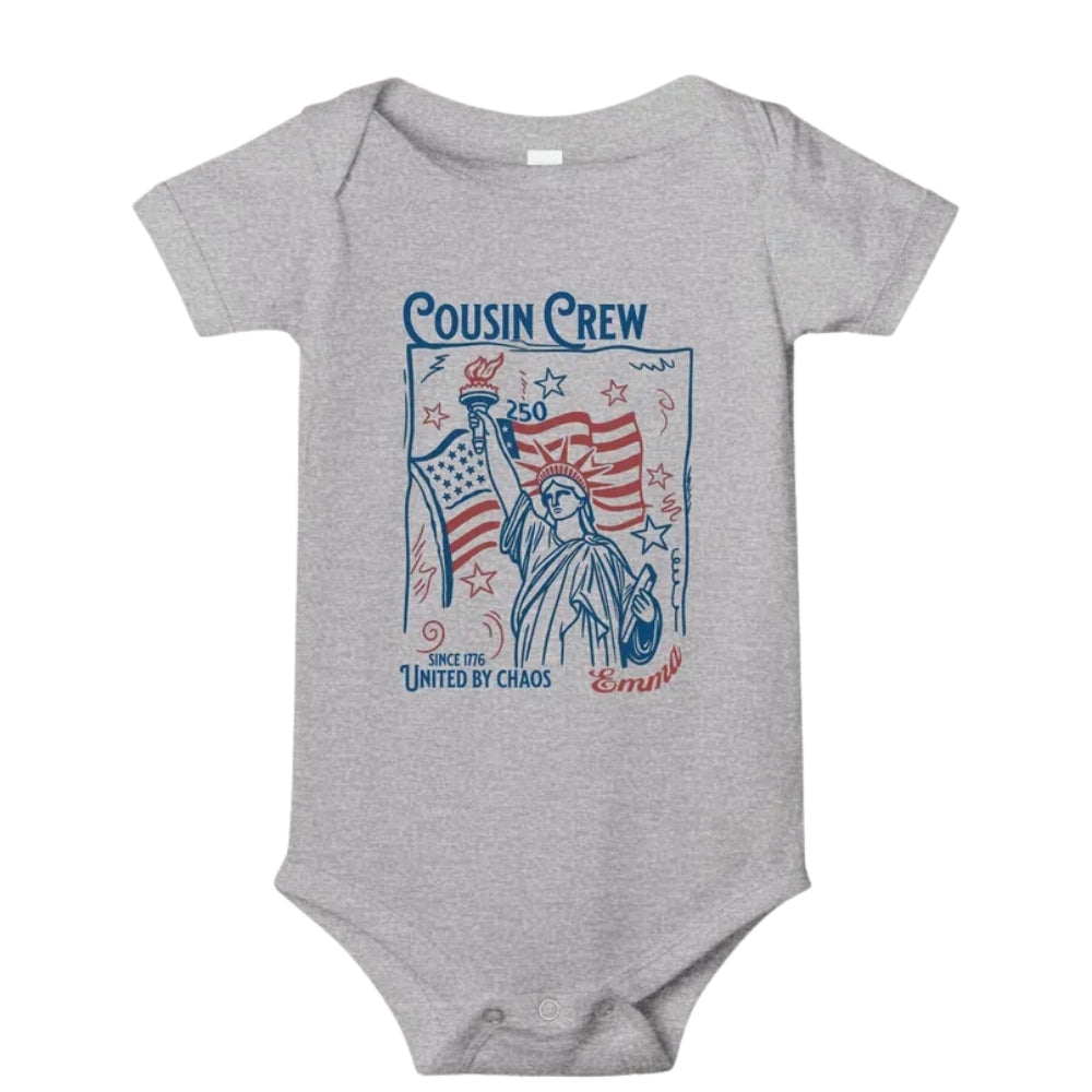 Cousin Crew Since 1776 United By Chaos Custom Name Matching Cousin T Shirts, Custom 4th Of July Matching Cousin Shirts ET0791