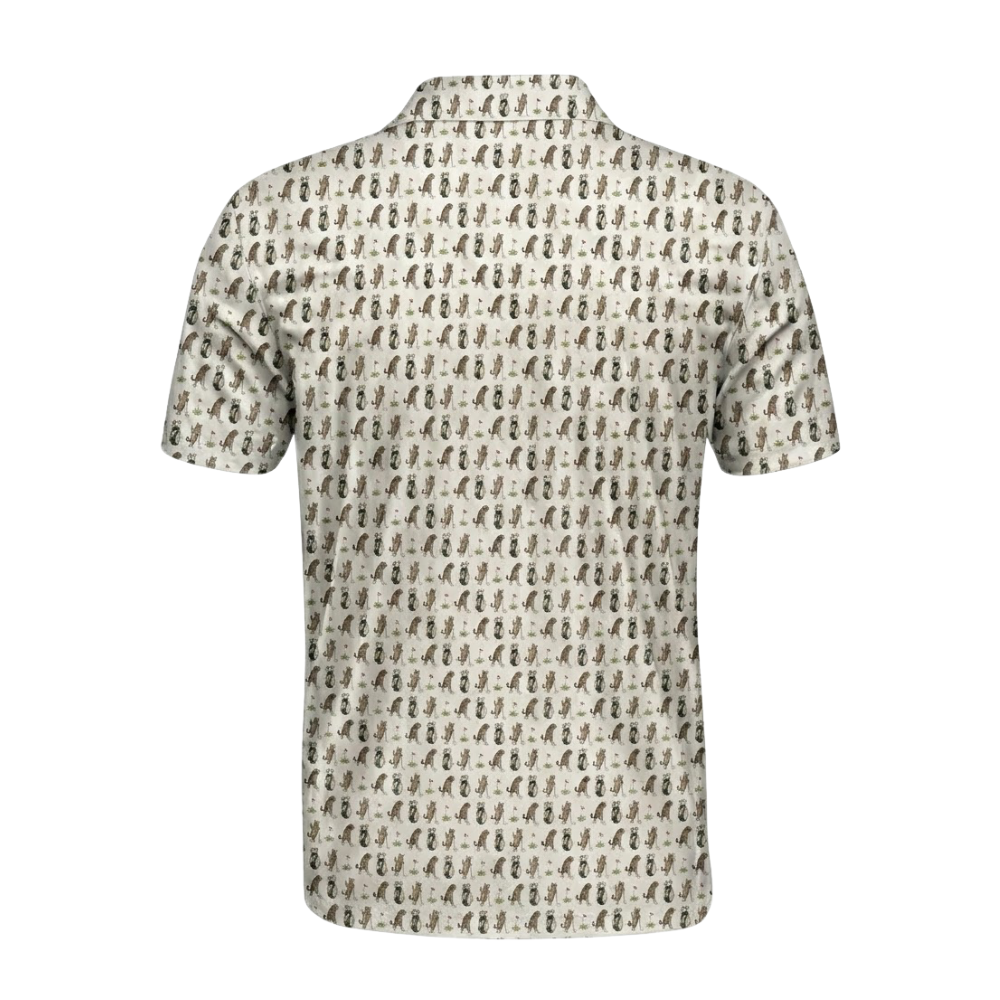 Cat Funny Golf Polo Shirt Mens, Cat Golf Shirt For Pet Lover GZ0367