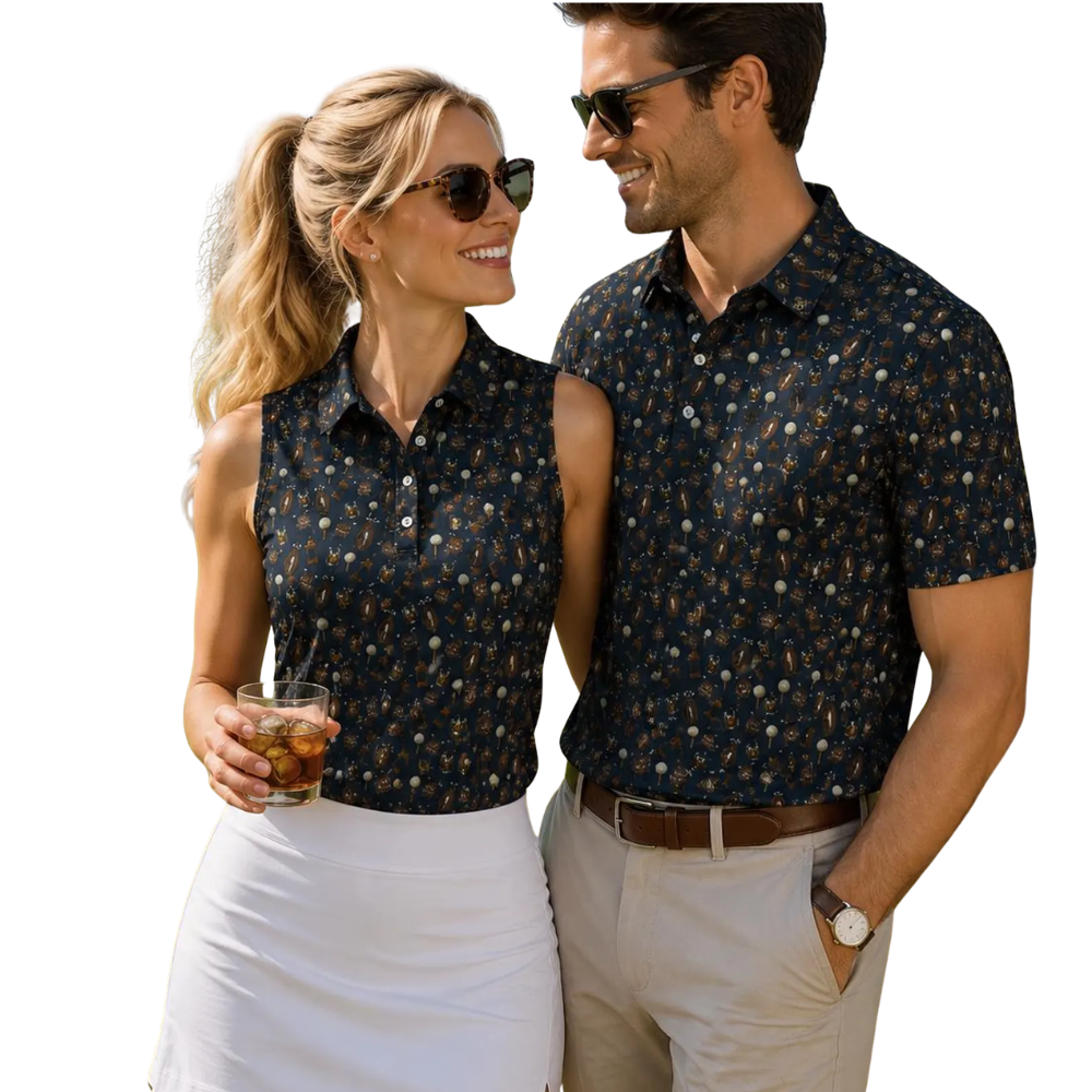 Women's Bourbon Sleeveless Golf Shirt, Bourbon Golf Shirt For Women GE0434
