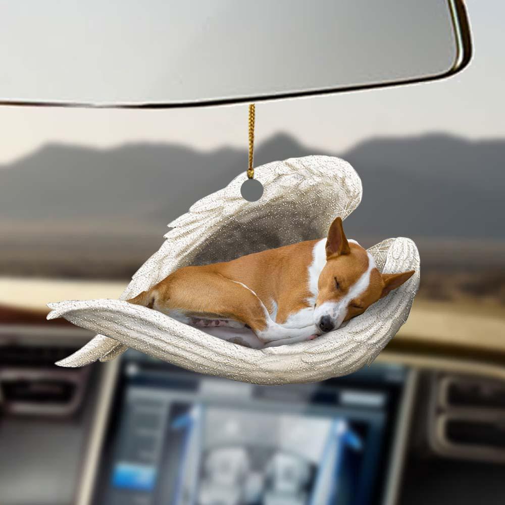 Basenji sleeping angel Basenji lovers dog moms ornament OO0456