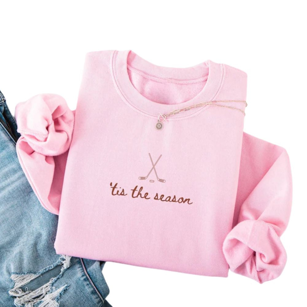 Tis The Season Hockey Sweatshirt, Women's Hockey Sweatshirt 2D0840