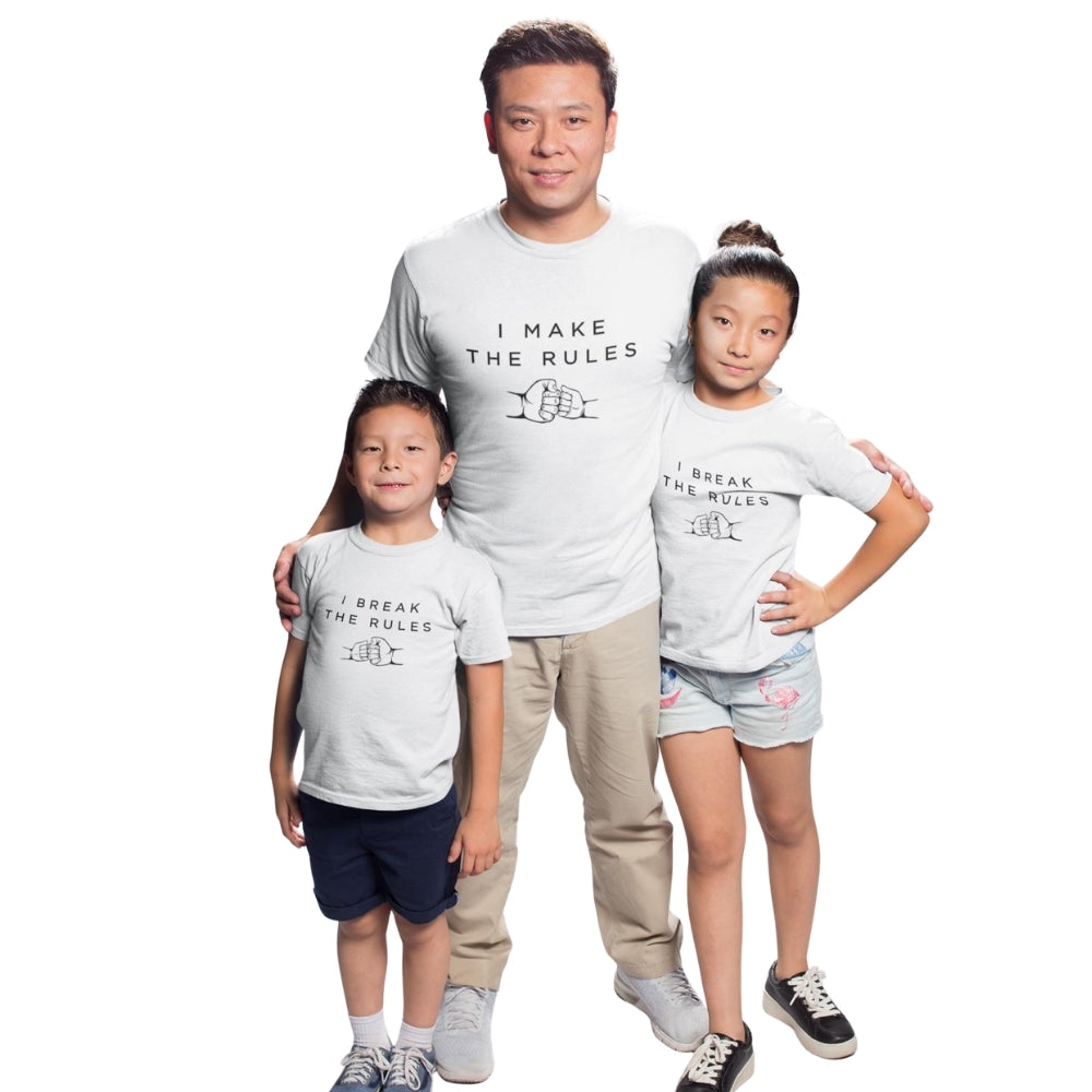 I Make The Rules I Break The Rules Matching Dad And Son T Shirts, Funny Father's Day Matching Shirts For Dad Baby ET0527