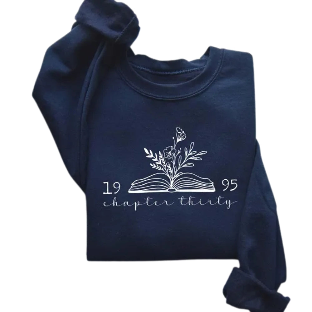 Women's Chapter 30 1995 Sweatshirts, 30th Birthday Sweatshirt For Book Lover 2D0449