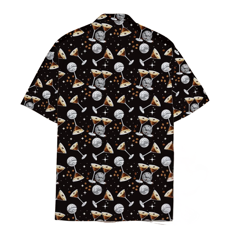 Martini Coktail Hawaiian Shirt For Men Women Black, Martini Lover Hawaiian Shirts HE0224
