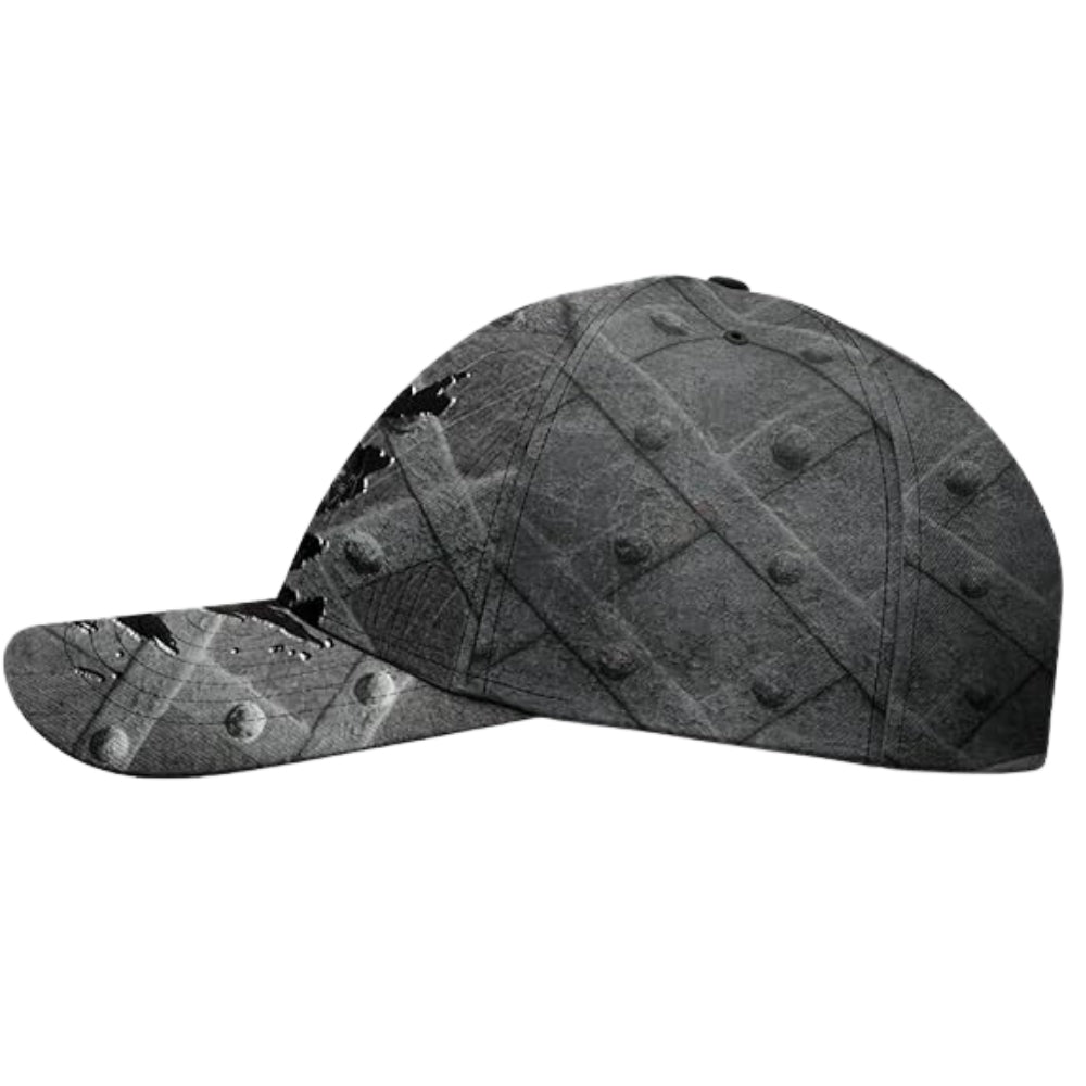 Viking Skull American Flag Baseball Cap, Skull Lover 3D Printed Hats CP0474