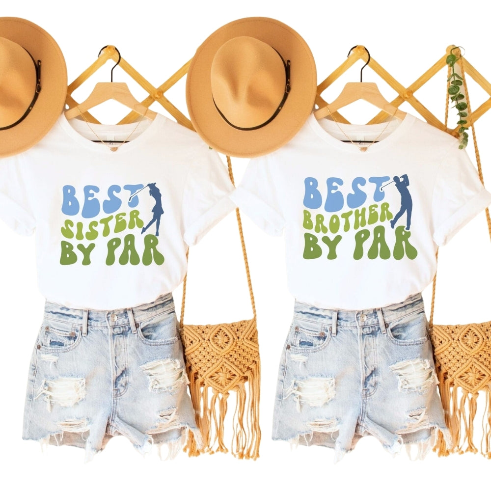 Custom Best Dad Mom By Par Matching 1st Birthday Family T Shirts, Custom Golf First Birthday Matching Shirts For Family ET0530