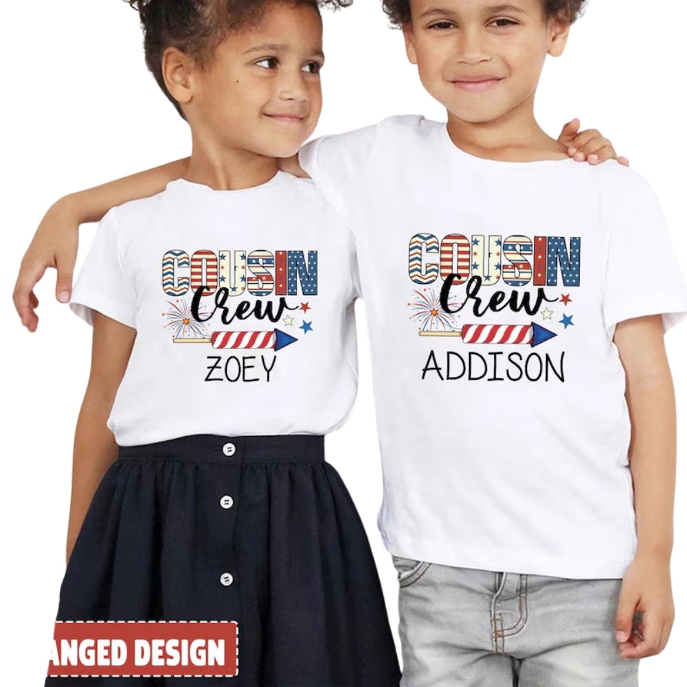 Custom Cousin Crew Matching 4th Of July T Shirts, Custom Family Fourth Of July Matching Shirts ET0683