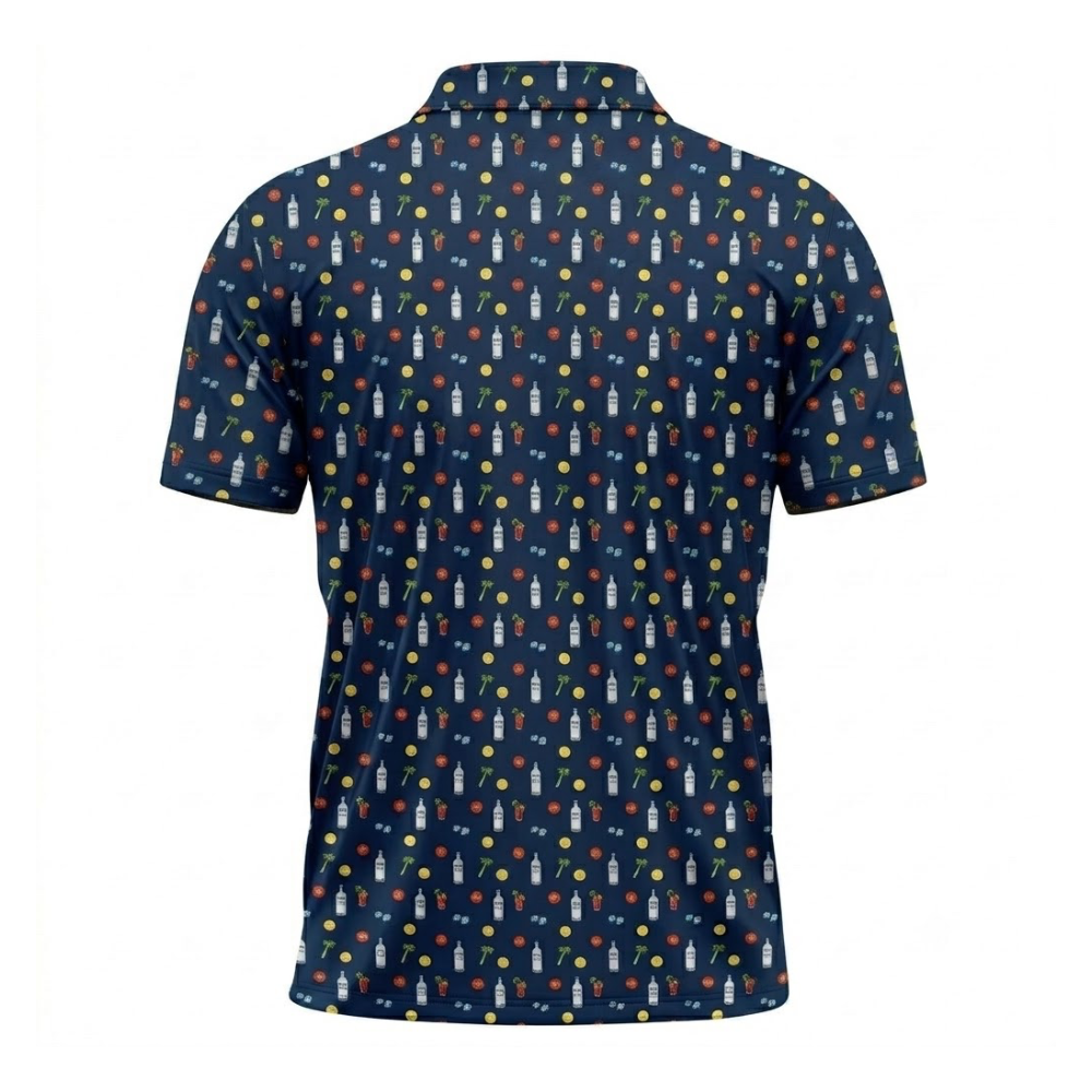 Vodka And Cocktail Bloody Mary Mens Navy Golf Polo Shirt, Cocktail Lover Golf Shirt GZ0397