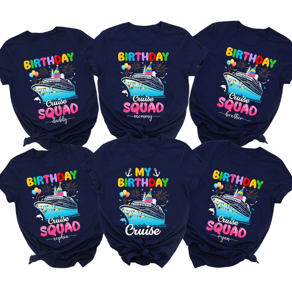 It's My Birthday Cruise Custom Family Matching T Shirts, Custom Birthday Cruise Matching Shirts For Family ET0386