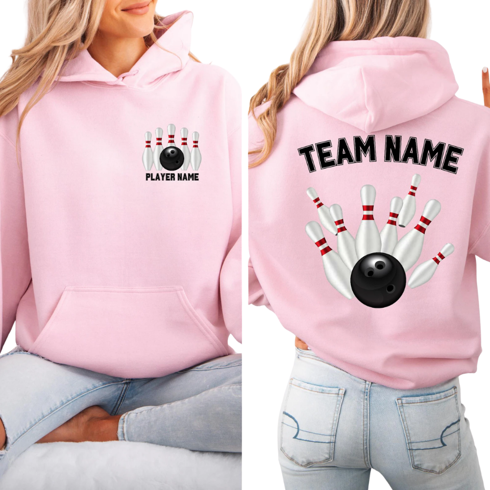 Custom Team Bowling Hoodies Matching, Custom Bowling Team Hoodies ET1507