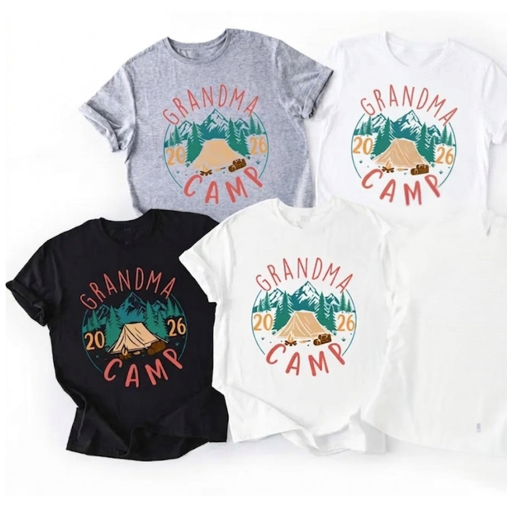 Custom Matching Grandma Camp Family T Shirt, Custom Grandma Camping Trip Matching Shirt ET0797