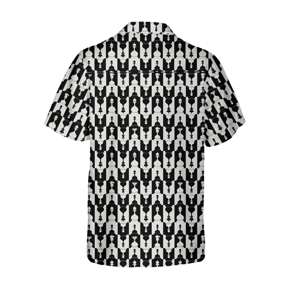 Chess Black And White Hawaiian Shirt Men Women, Chess Hawaiian Shirts HE0236