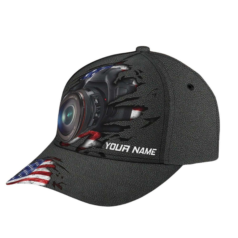 Personalized Photography 3D Printed Baseball Cap With Name, Custom Photographer Hats CP0557