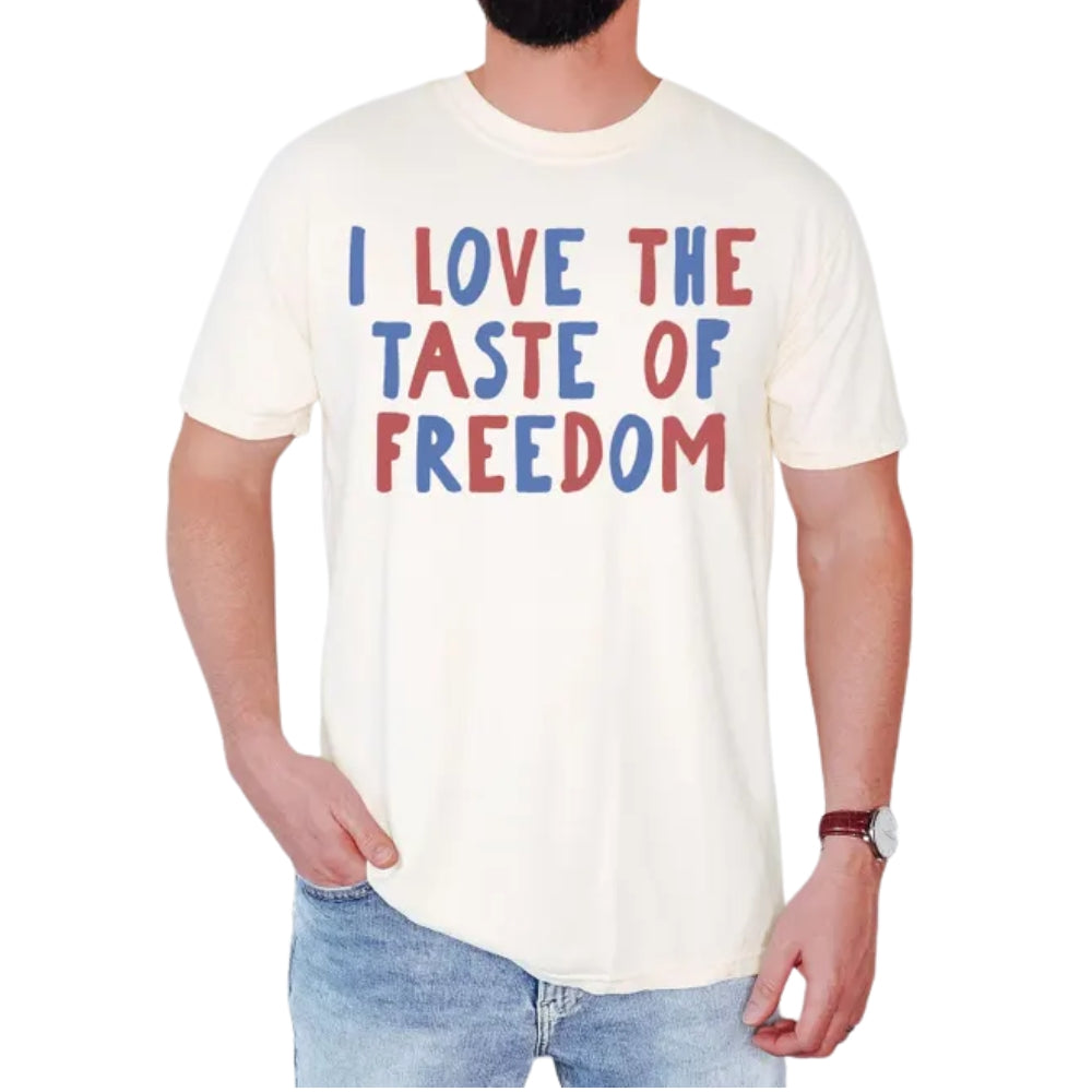 I Love The Taste Of Freedom Matching 4th Of July Couple T Shirt, Funny His And Her Matching Shirt Fourth Of July ET0907