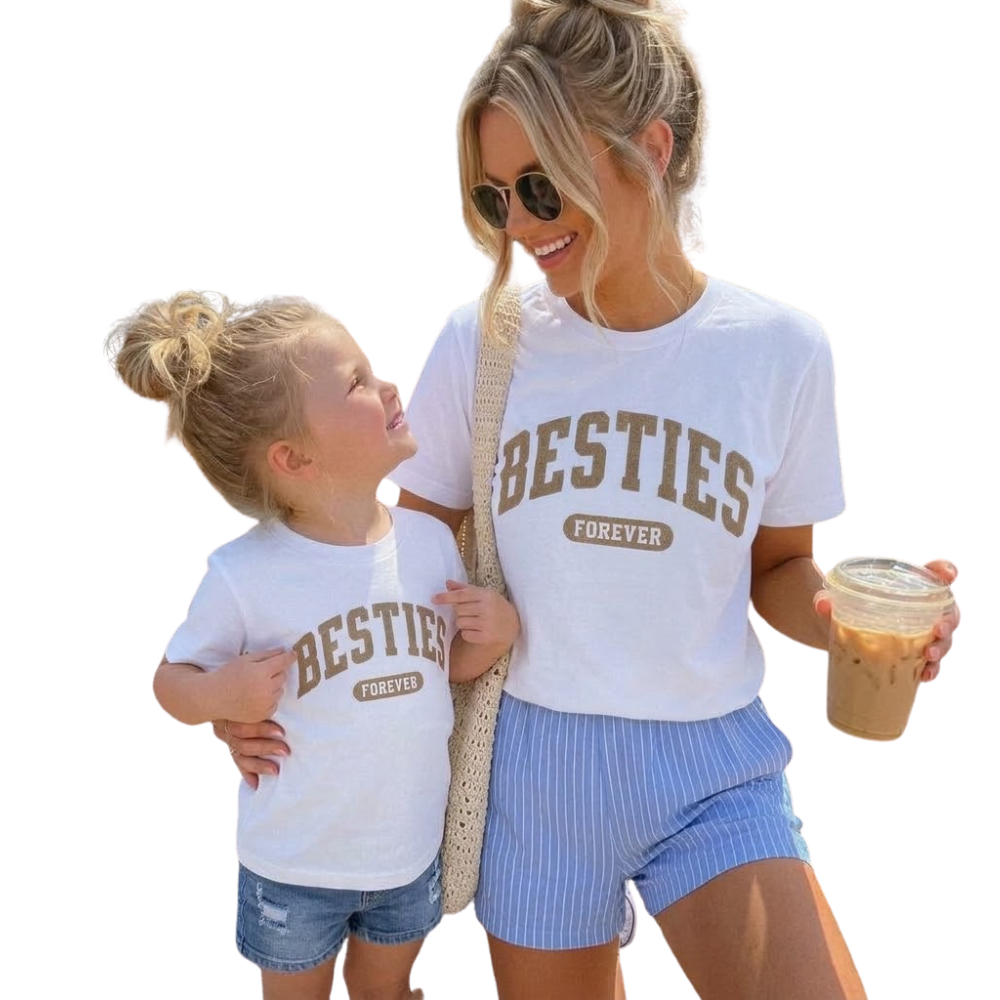 Besties Forever Matching Mom And Daughter T Shirts, Mom And Child Matching Shirts ET1166