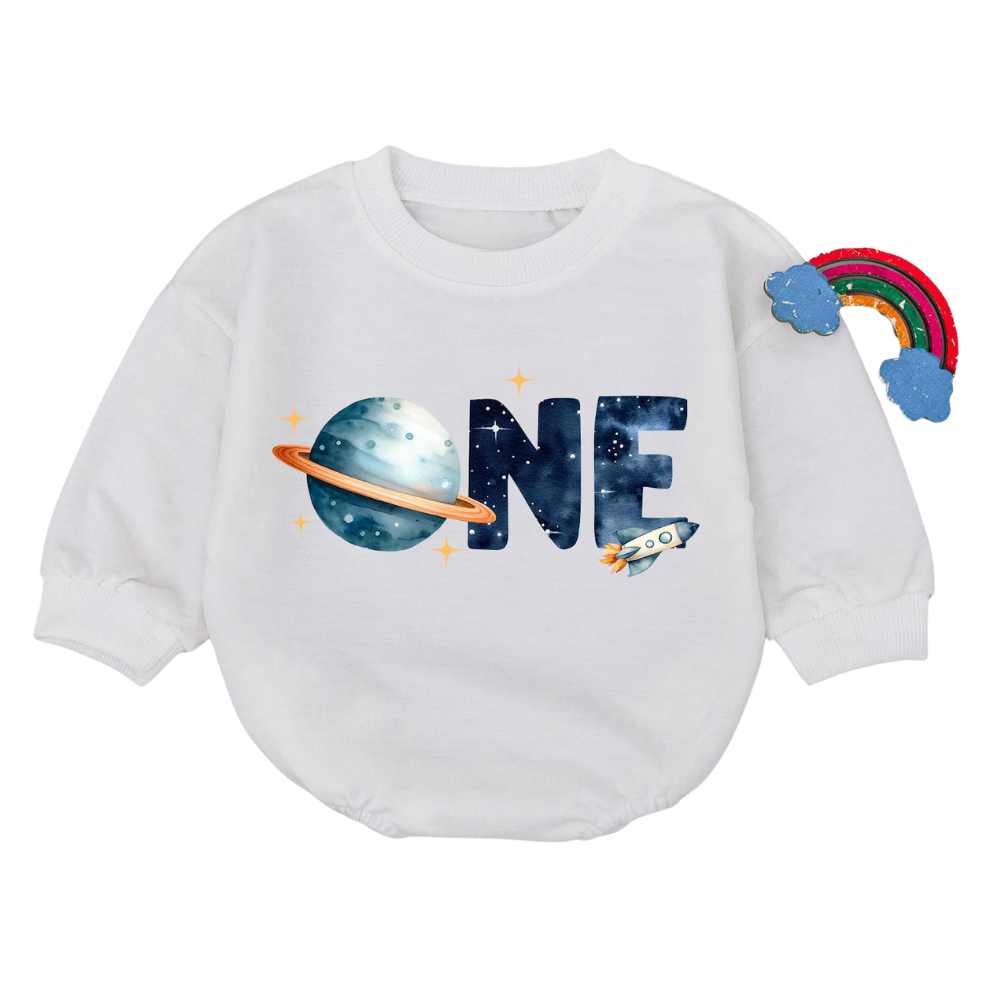 One Dada Mama Space First Birthday Family Matching Sweatshirt, Astronaut 1st Birthday Family Sweaters ET1536
