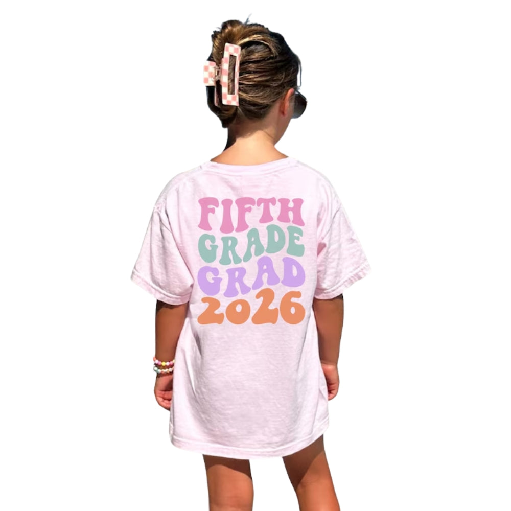 Fifth Grade Grad Custom Matching Family T Shirts, Custom 5th Graduation Family Shirts ET1114