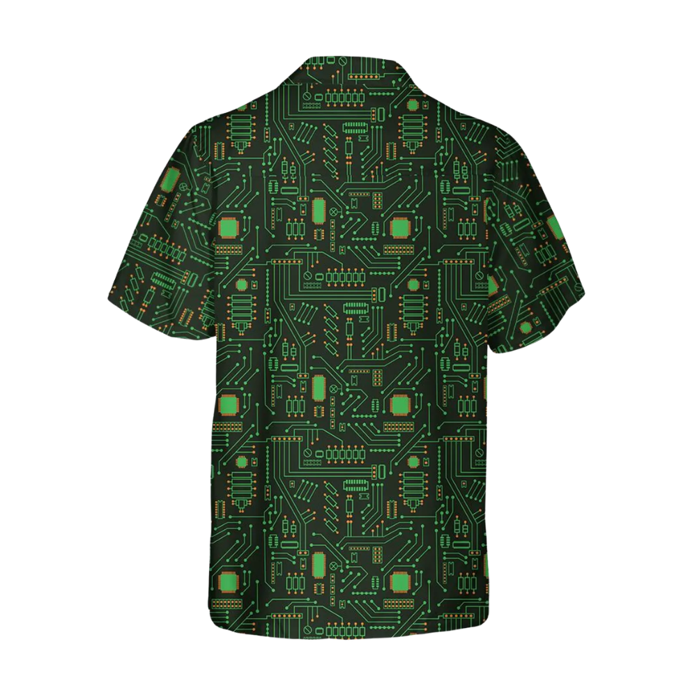 Circuit Board Computer Men's Hawaiian Shirts, Computer Hawaiian Shirt For Coder HE0250