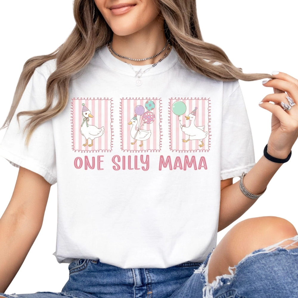 Custom One Silly Goose 1st Birthday Matching Family T Shirts, Custom Family First Birthday Shirts ET0254