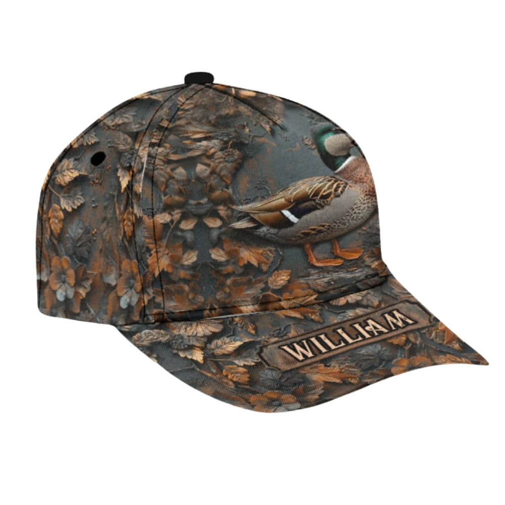 Custom Duck Hunting Baseball Cap, Custom 3D Printed Cap For Duck Hunters CP0483
