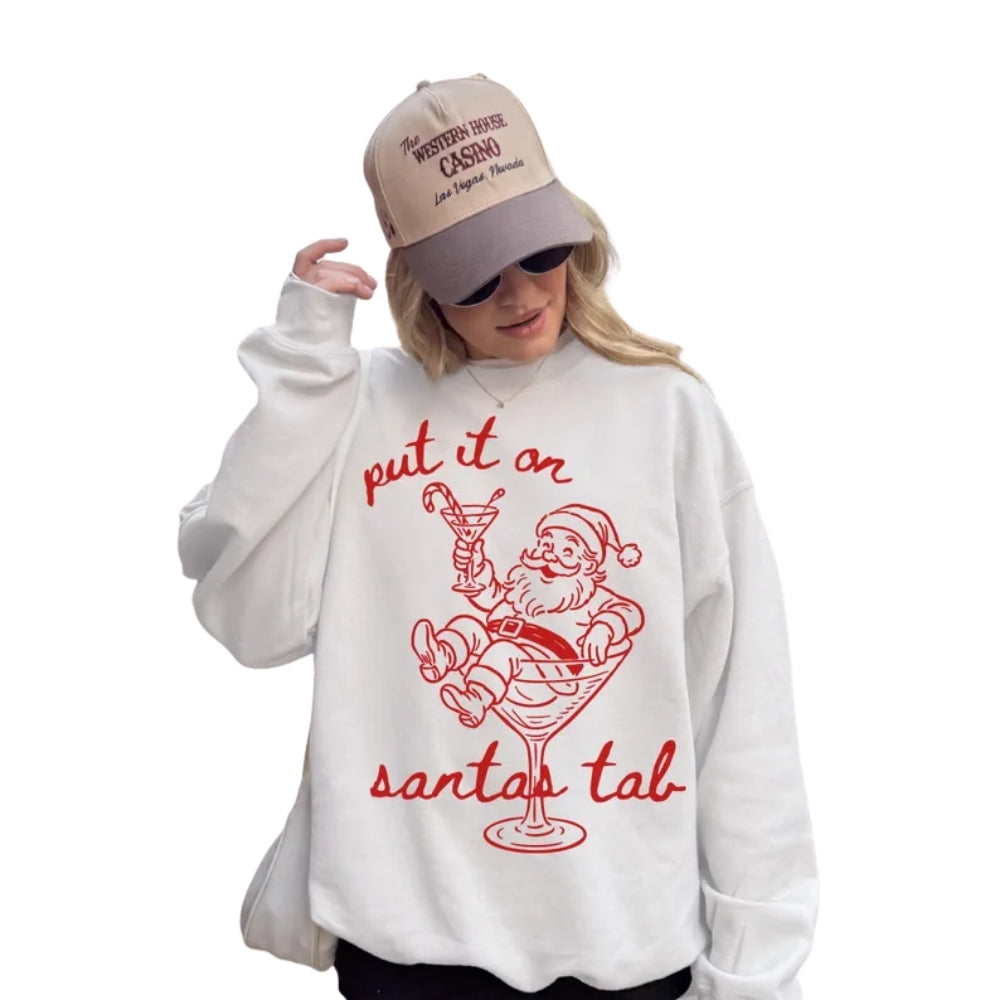Put It On Santas Tab Sweatshirt, Funny Santa Christmas Sweatshirt 2D0531