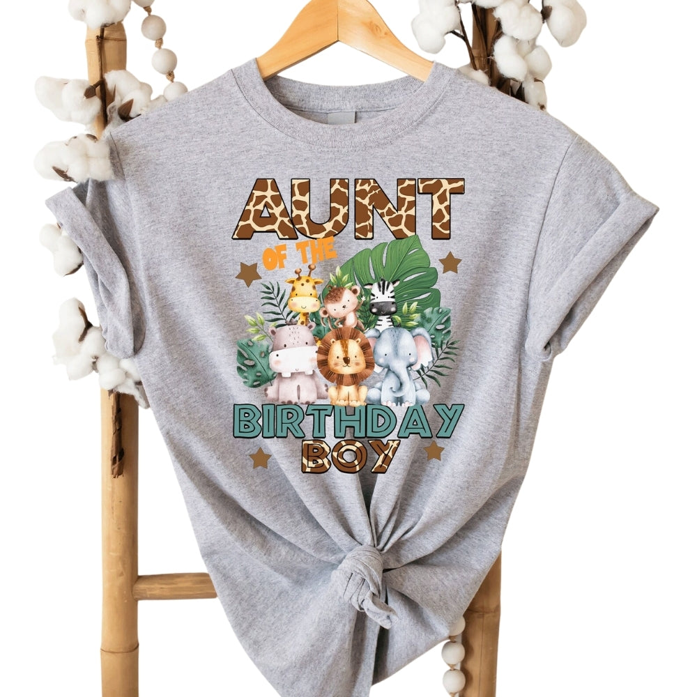 Custom Matching Safari Birthday Family T Shirts, Custom Animal Matching Family Shirts For Birthday Boy ET0405