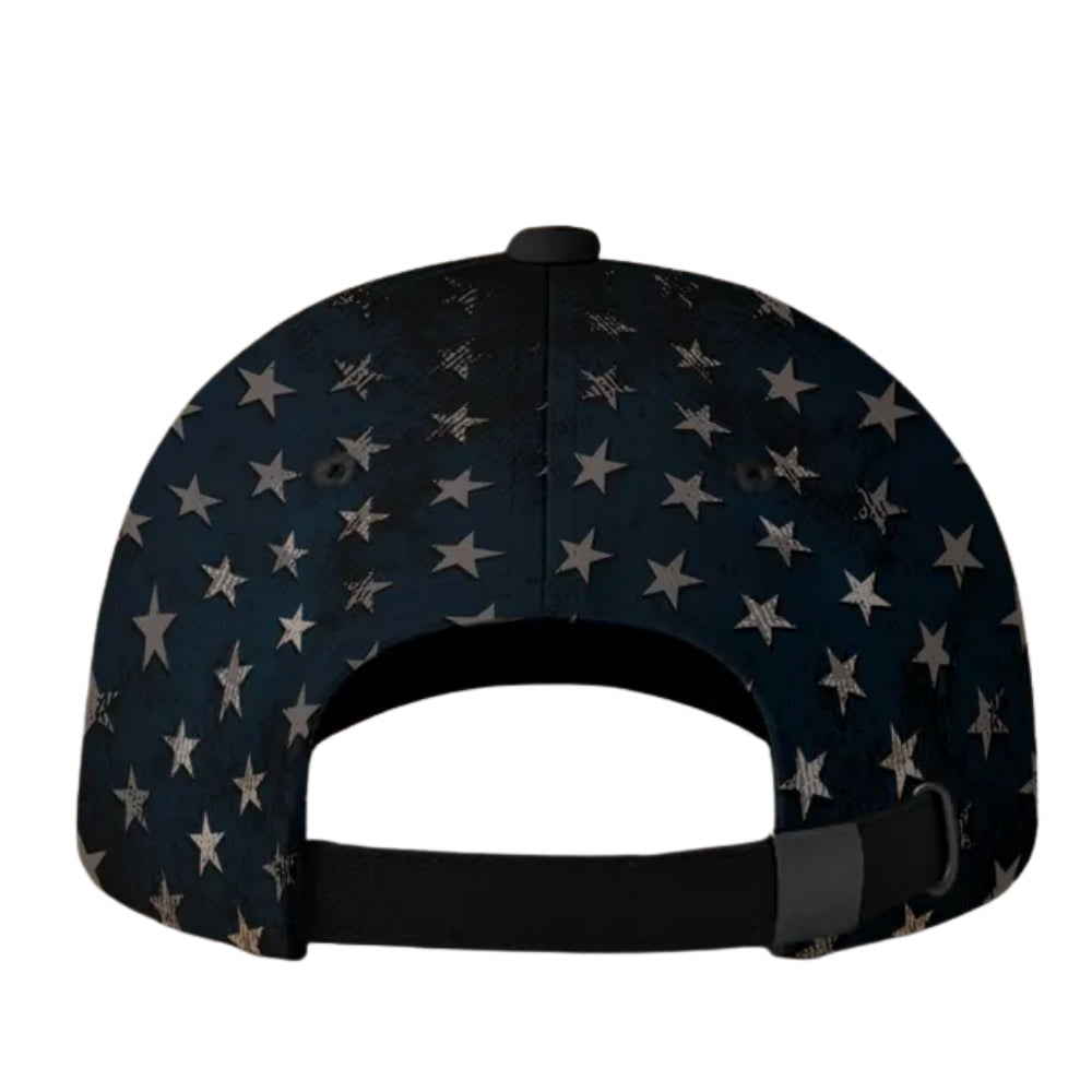 Custom Redeemed USA Flag Lion Cross Baseball Cap, Custom Christian Caps CP0108