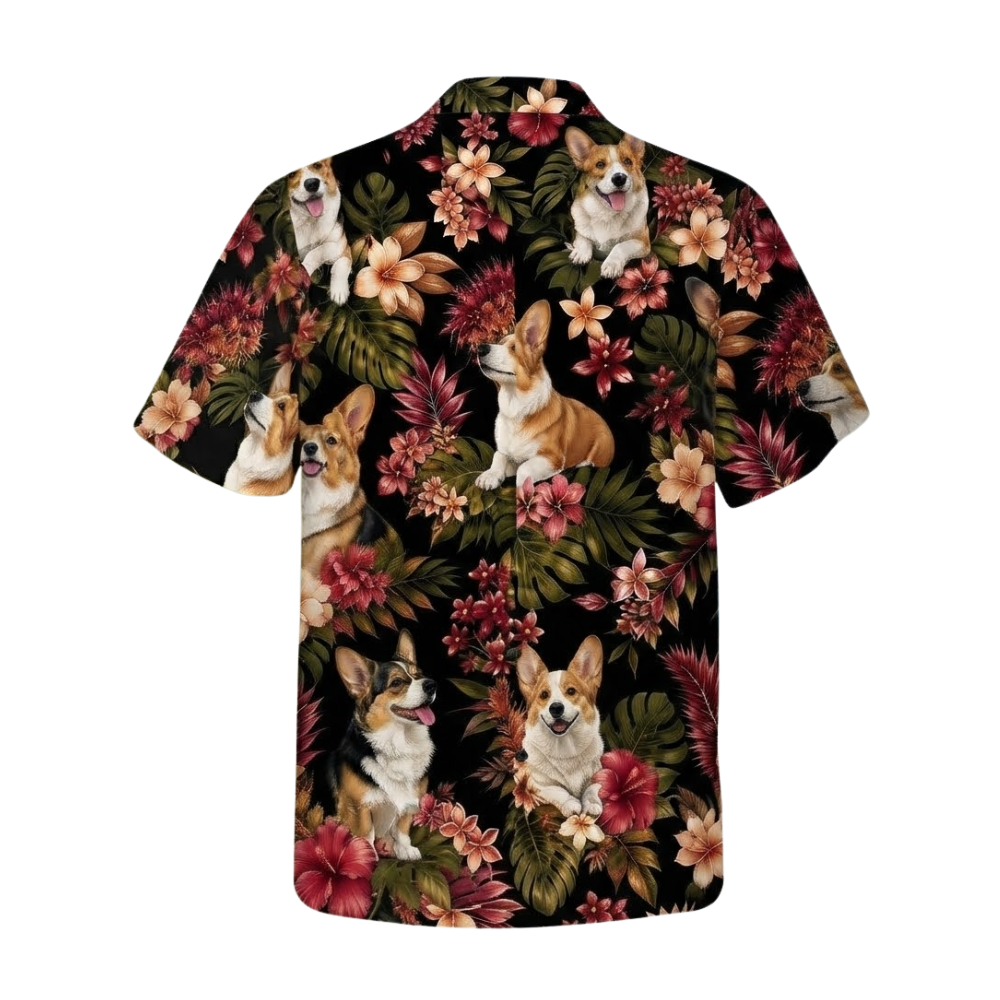 Corgi Tropical Hawaiian Shirt For Men And Women, Corgi Hawaiian Shirt For Dog Lover HE0565