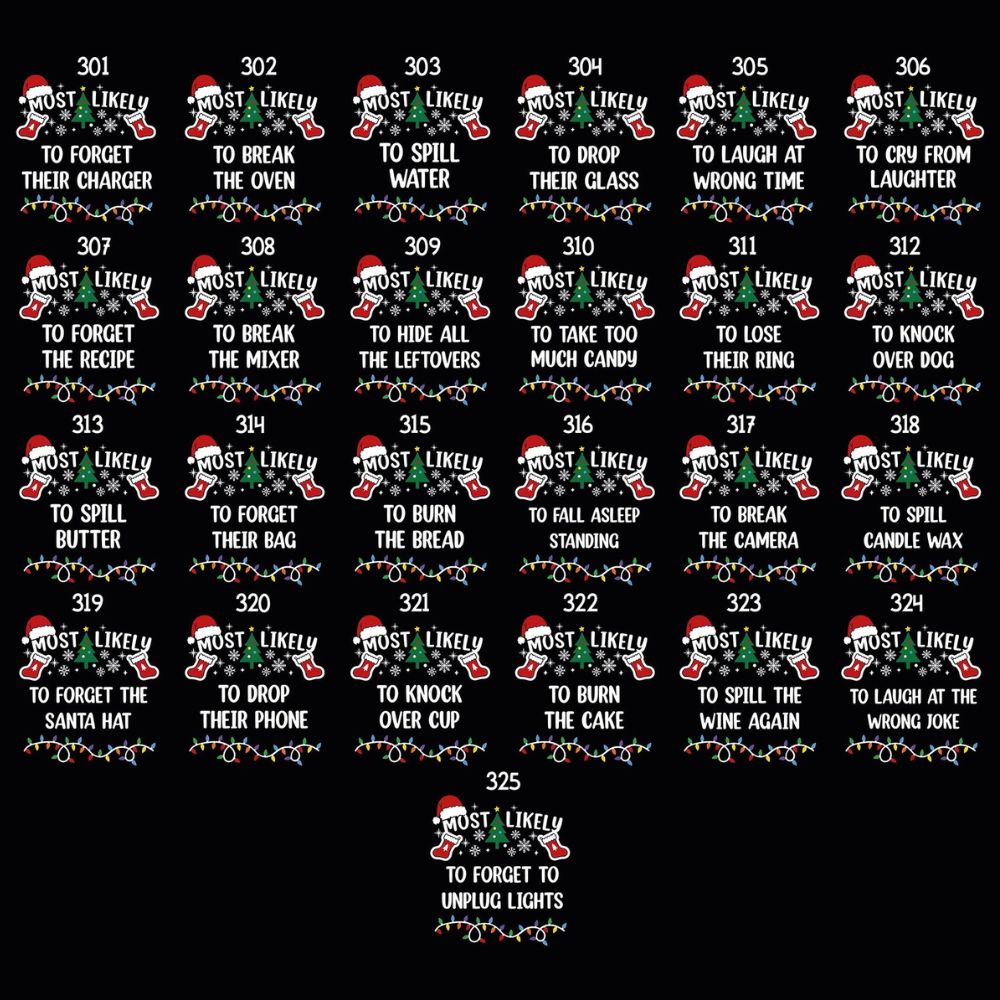 Most Likely To Custom Christmas Family Matching T Shirt, Custom Funny Christmas Family Shirts ET1178