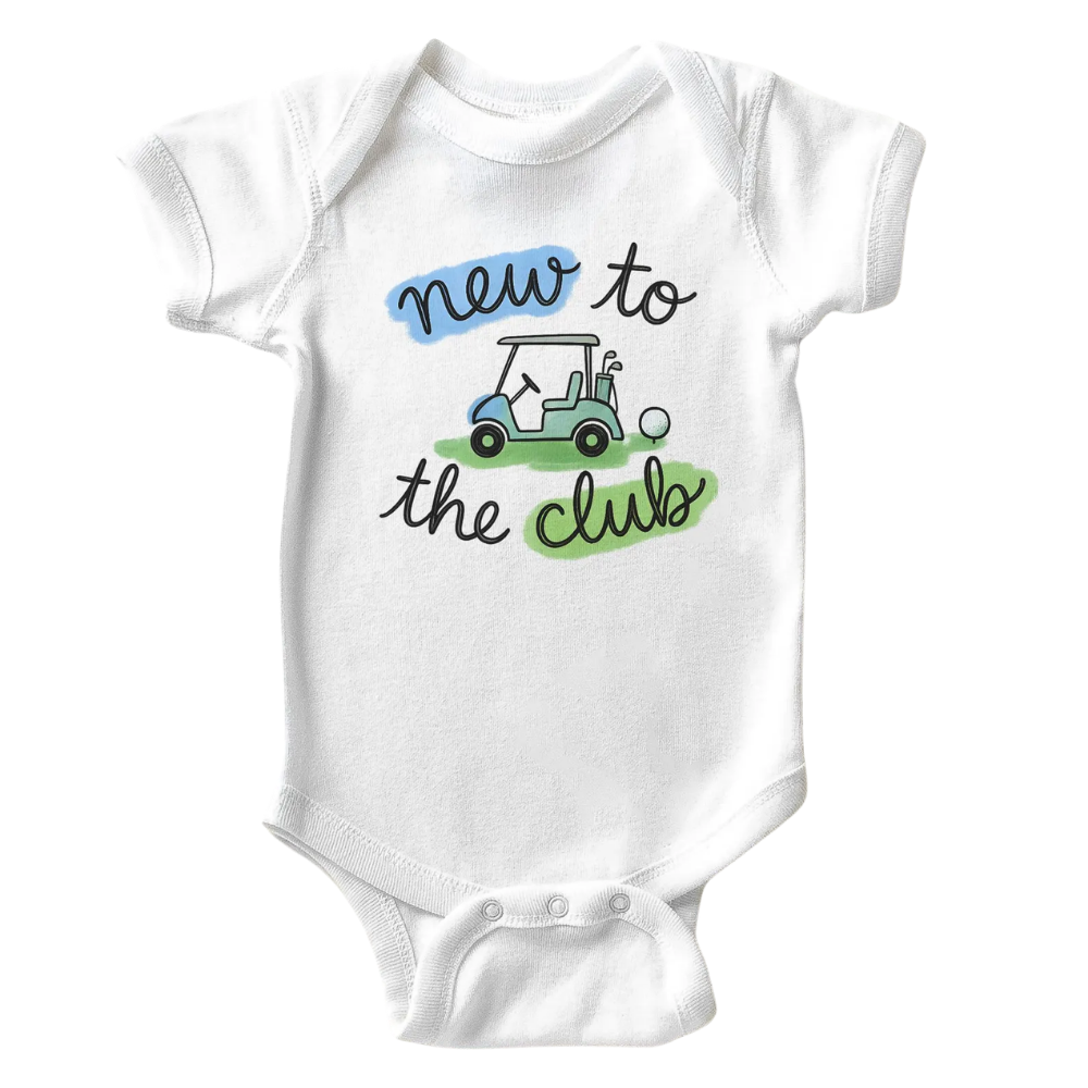 New To The Golf Club Baby Bodysuit, Golf Baby Bodysuit BB0136