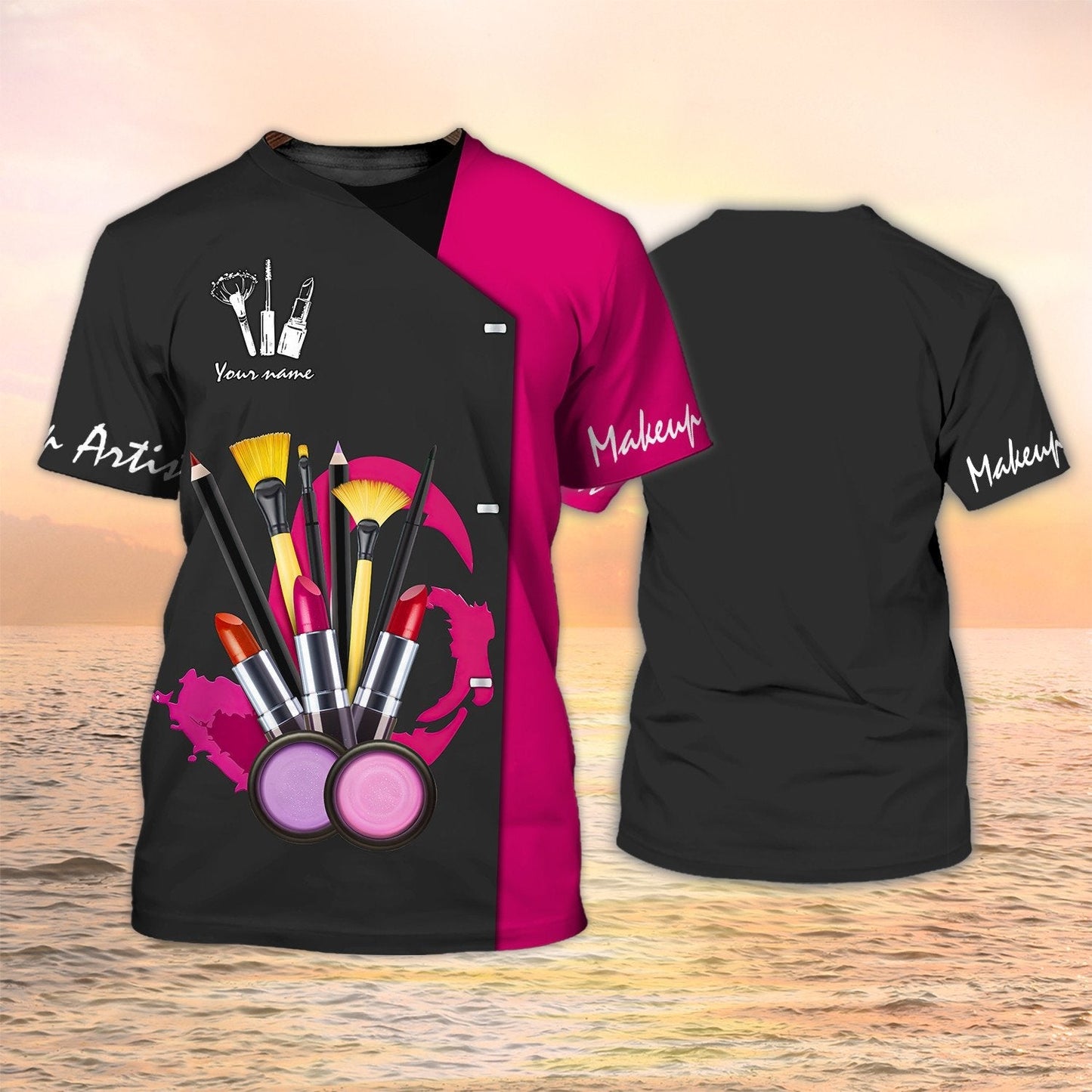 Make up Artist Shirts Beauty Uniform 3D Custom T Shirt TO2121