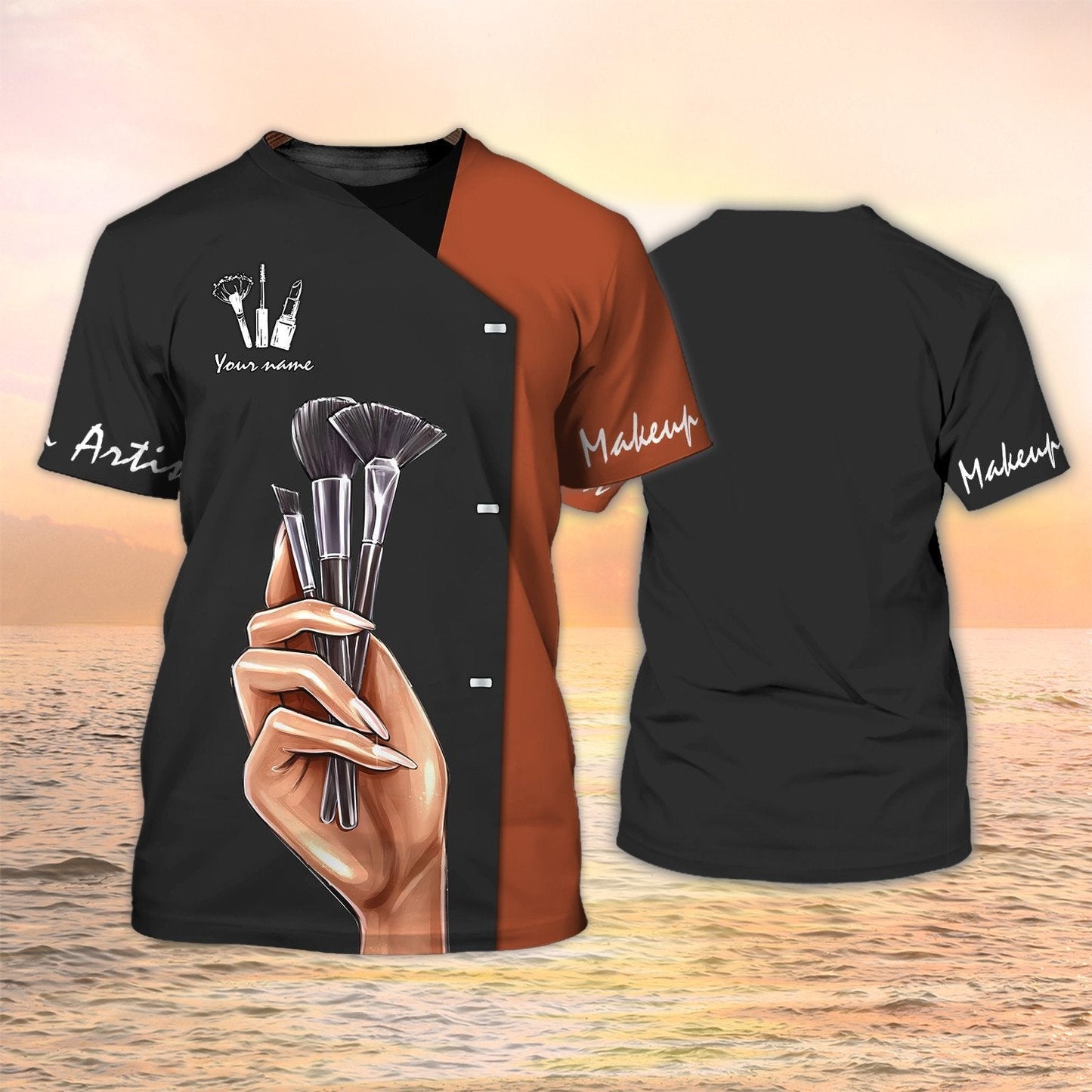 Makeup Artist Uniform Custom Makeup Shirts For Women TO2133