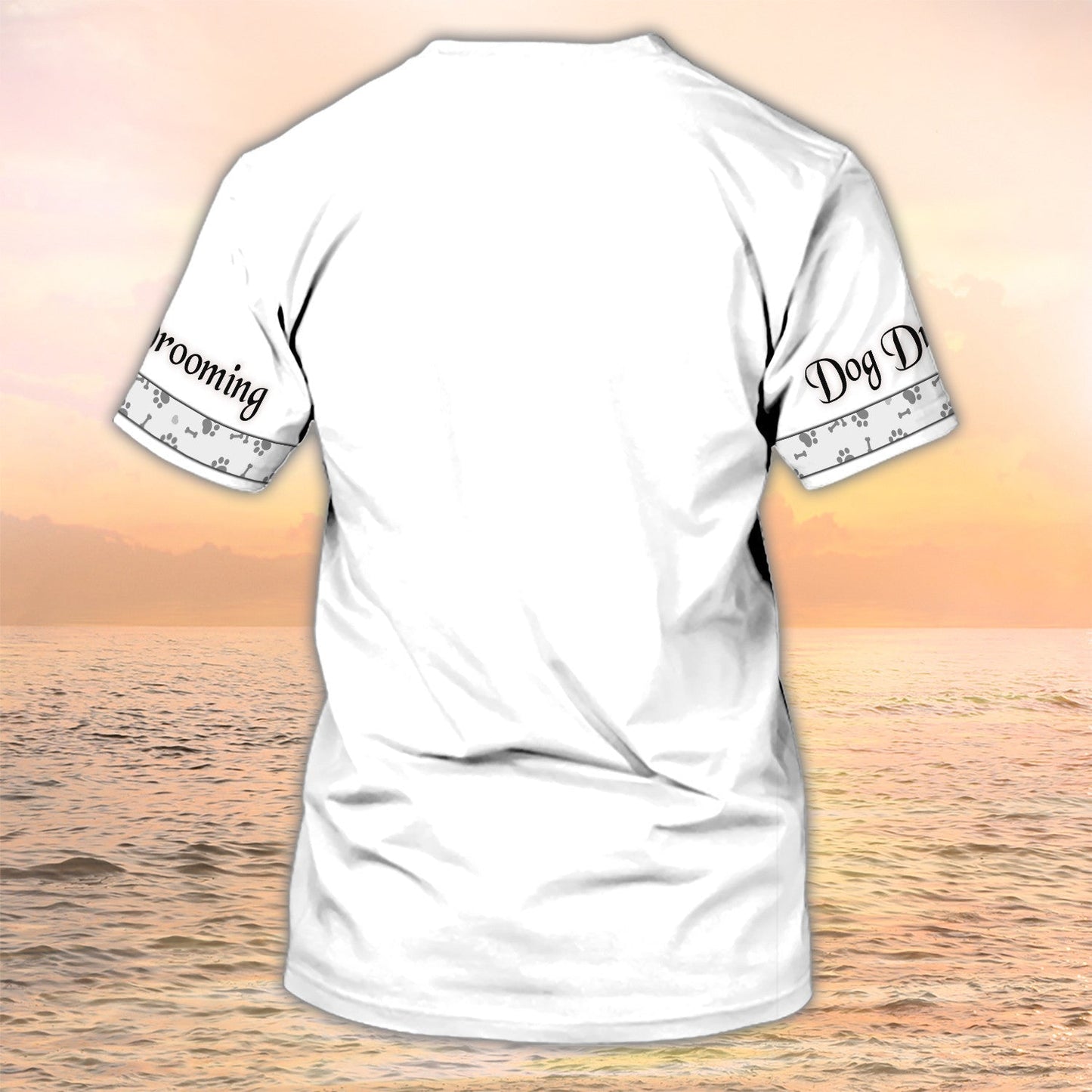 Pet Groomer Shirt Pets Grooming Uniform White Pet Salon Personalized Name 3D Tshirt TO2091