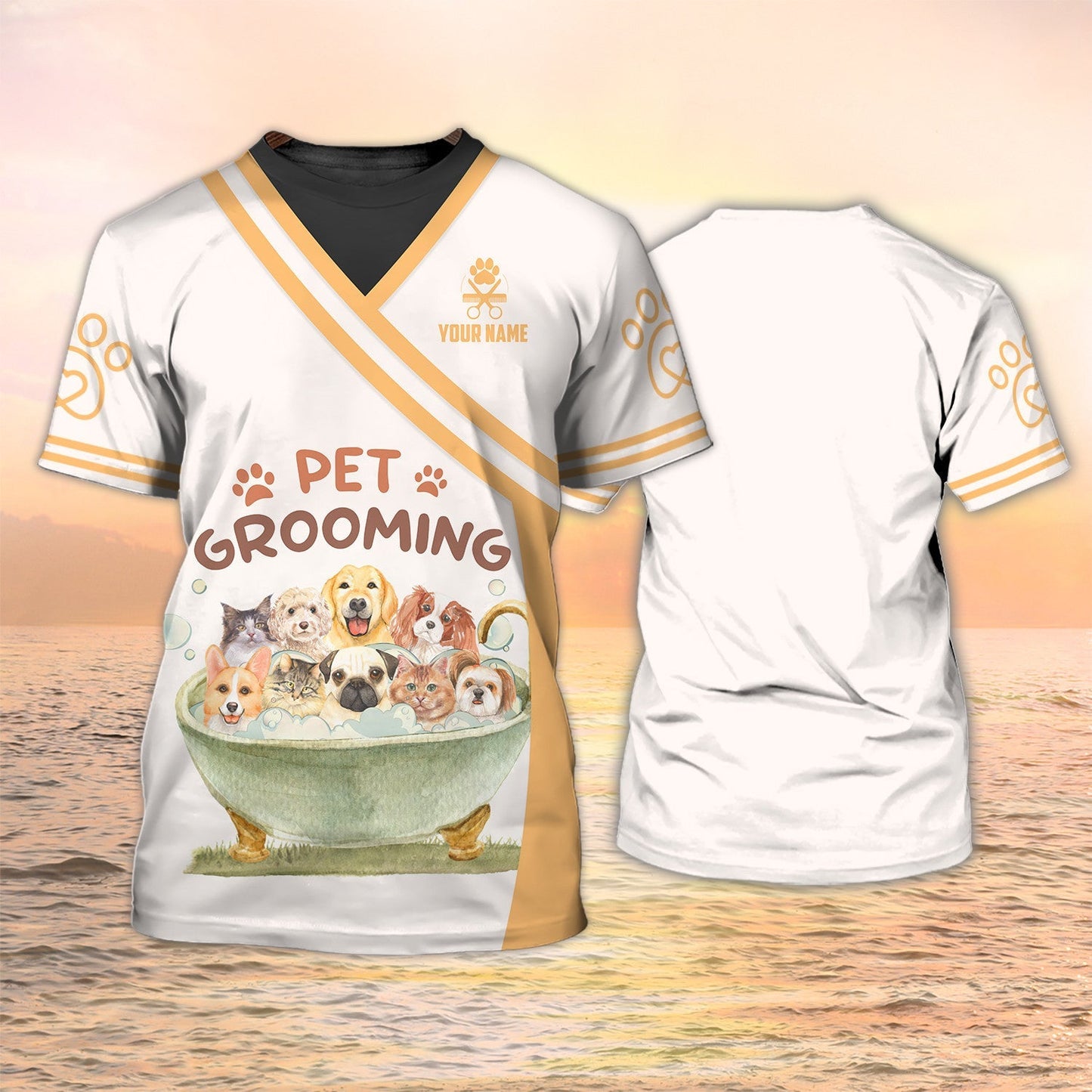 Pet Grooming Shirt Dog Groomer Custom Tshirt Grooming Uniform Gift For Groomer TO2089