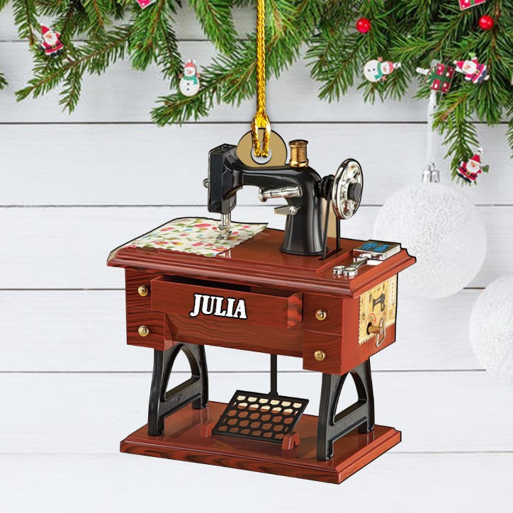 Customized Sewing Machine Acrylic Ornament for Sewing Women Christmas Gift for Her OO3606