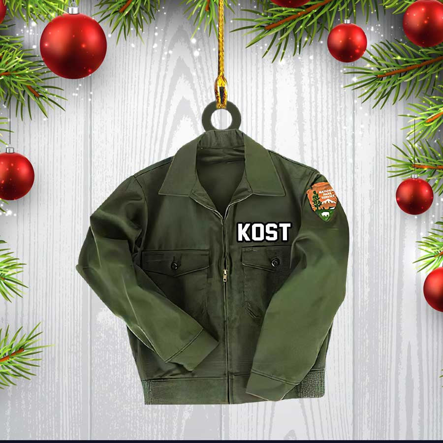 Personalized NPS Jacket National Park Service Volunteer Custom Flat Acrylic Ornament OO3545