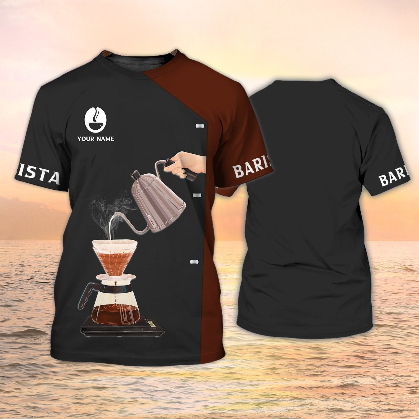 Barista Shirt Coffee Custom Tshirt Pour Over Shirt, Gift For Bartender, Barista Gifts TO2147