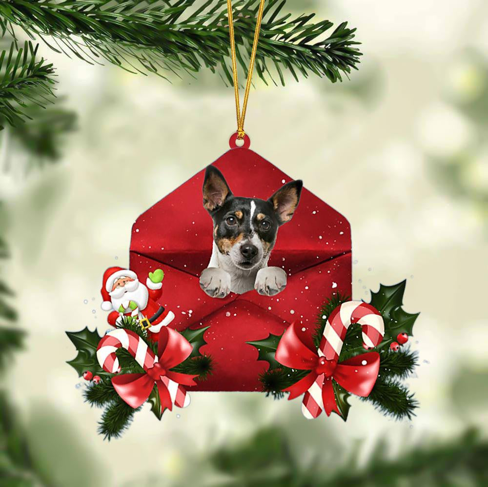 Jack Russell Terrier Christmas Letter Shaped Ornament , Acrylic Dog Christmas Ornament Xmas Dog Gifts OO3199