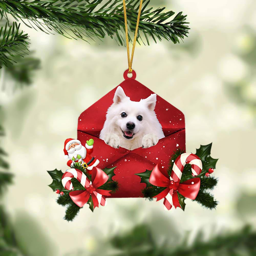 American Eskimo Dog Christmas Letter Shaped Ornament , Acrylic Dog Christmas Ornament Xmas Dog Gifts OO3207